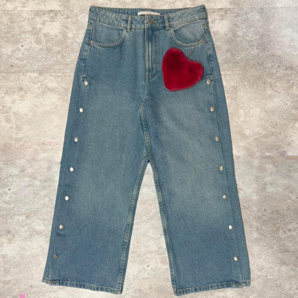 Zara Trafluc Snap Button Cuellotes Jeans
